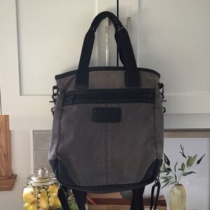 Lole Gray Canvas Backpack with Black Trim